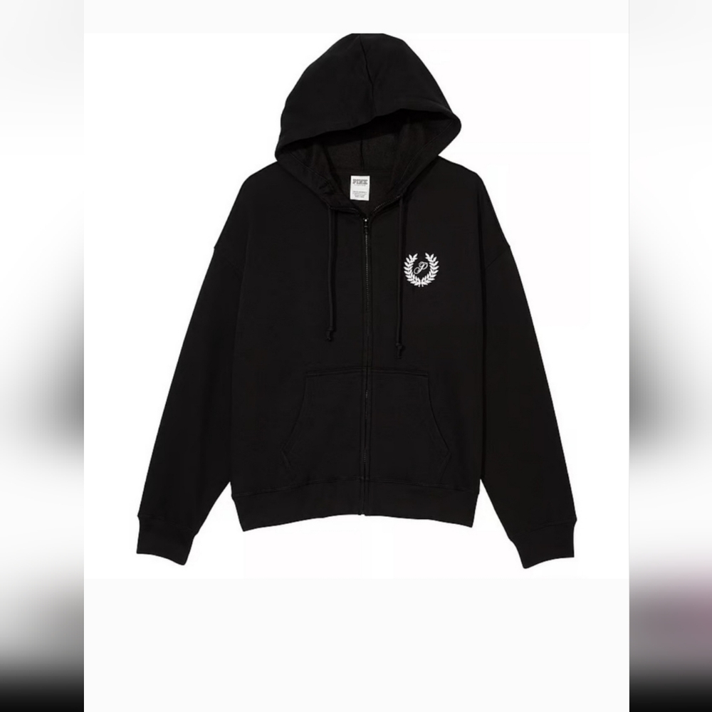 PINK Everyday Fleece Relaxed Full-Zip Hoodie